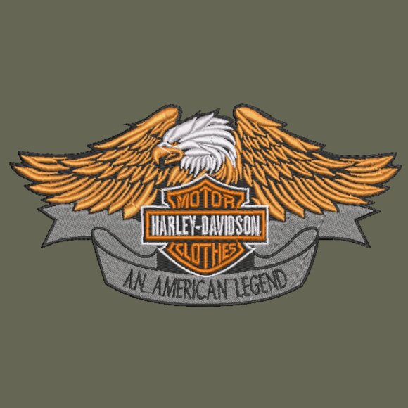 Harley Davidson Embroidered Adult Unisex Crewneck Sweatshirt Eagle Biker - Picture 1 of 14